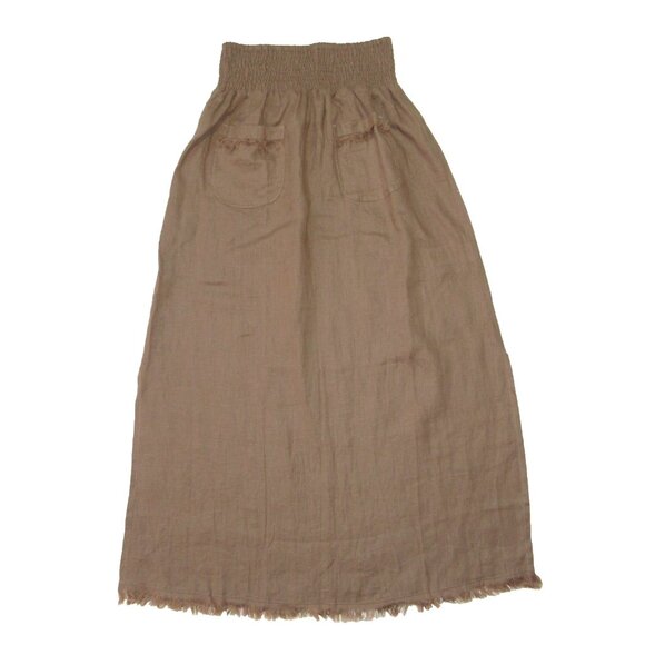 NWT Nomad The Label Aurora Maxi in Cinnamon Linen Pull-on Skirt XS - Picture 3 of 7